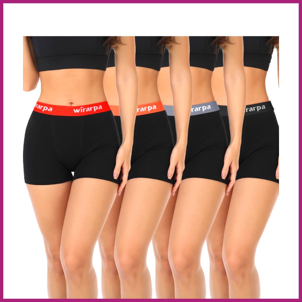Cotton Boxer Briefs Underwear Boy Shorts 3" Inseam 4 Pack